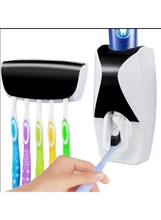 Toothpaste Dispenser - Automatic Toothpaste Dispenser Wall Mounted Bathroom Accessories Set - Image 1
